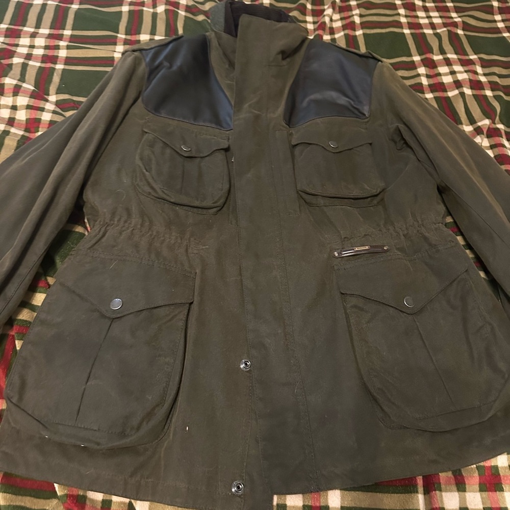 Barbour Green Military Field Jacket Durable Outdoor Essential